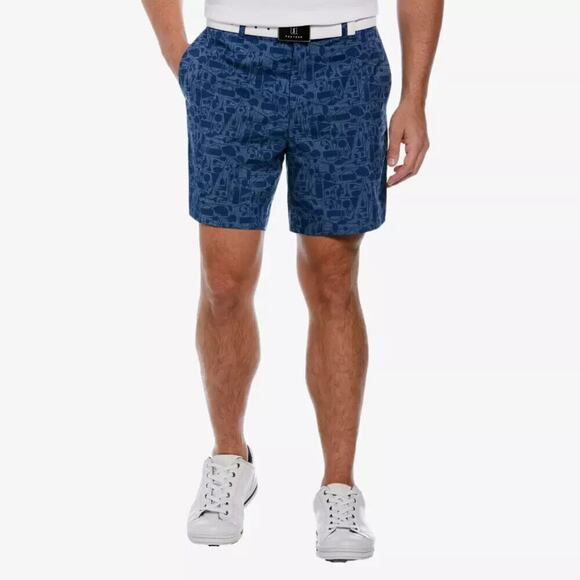PGA TOUR Men's 7" Abstract Print Flat Front Golf Shorts Size 40 Moisture Wicking - Picture 1 of 6